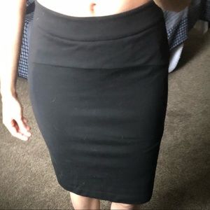 Black pencil skirt